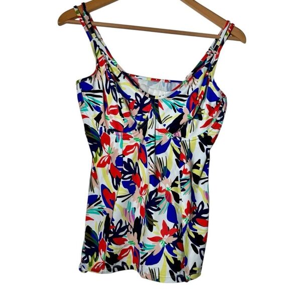 New Panache Anya Riva Balconnet Tankini Top SW1401 Floral Print Underwire 36 F - Picture 1 of 4